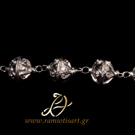traditional jewellery of Crete "lianobotona" necklace