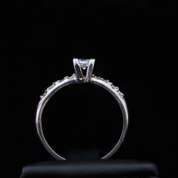 white gold ring with cubic zirconia 2