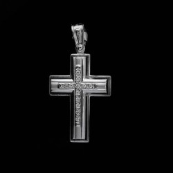 σταυρος λευκοχρυσος με πετρες ζιργκον