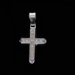 λευκοχρυσος σταυρος με ζιργκον