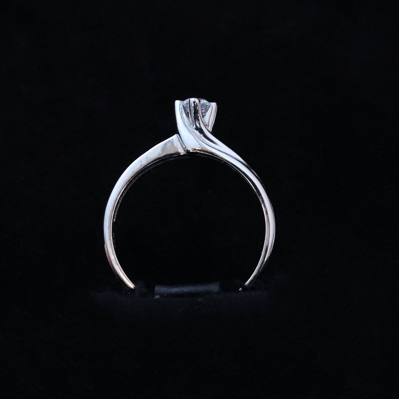 μονοπετρο λευκοχρυσο με πετρα ζιργκον