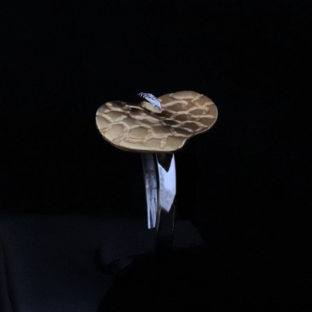 gold ring with heart design