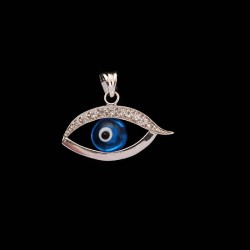blue eye pendant necklace with zircon