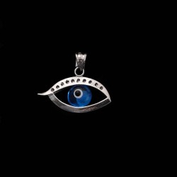 blue eye pendant necklace with zircon 2