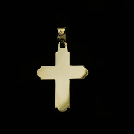 golden cross with cubic zirgonia