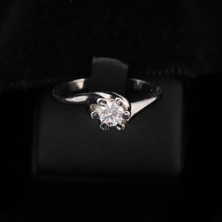 λευκοχρυσο μονοπετρο