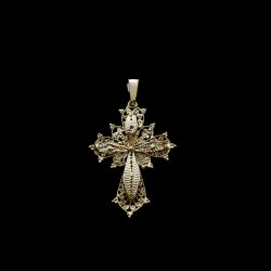 hanging golden cross