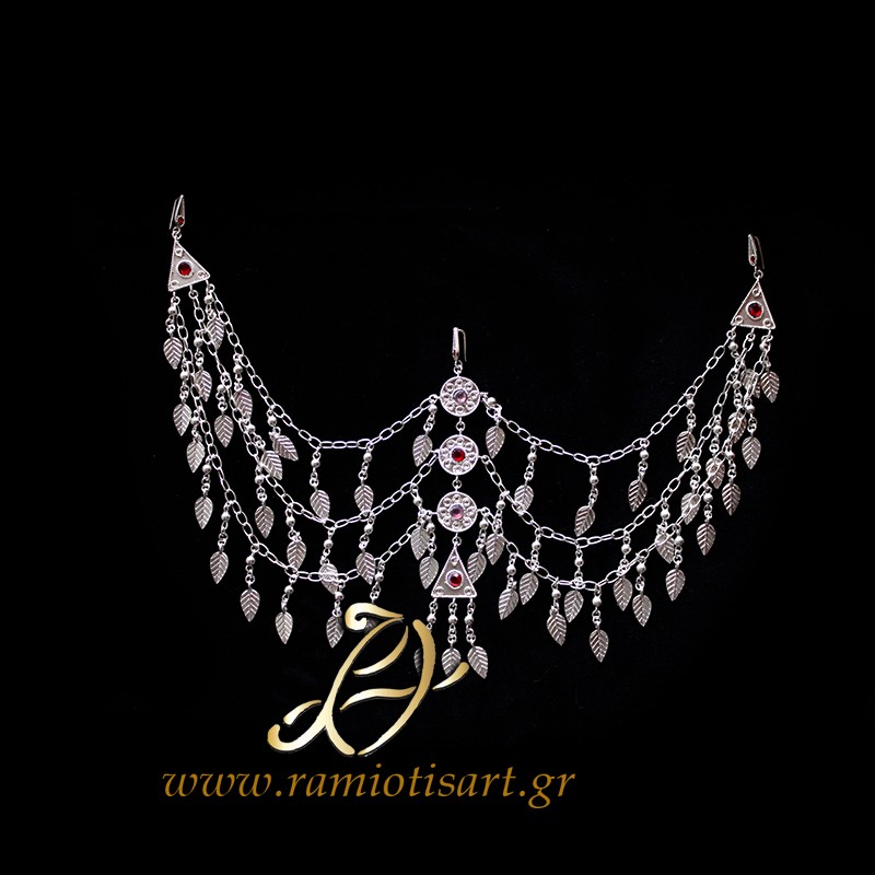 traditional pontic female jewel pectoral "gerdaluk" MATERIAL BRONZE YOUR BUDJET 150-300 EURO Color white metal np