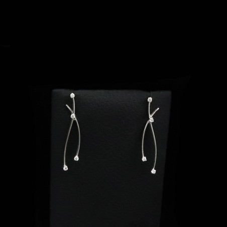hanging platinum earrings