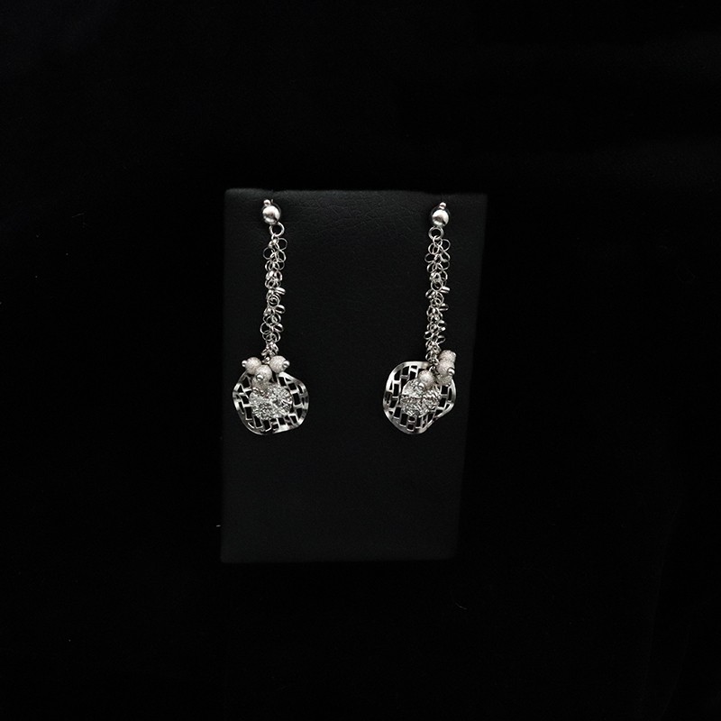 pendant white gold earrings