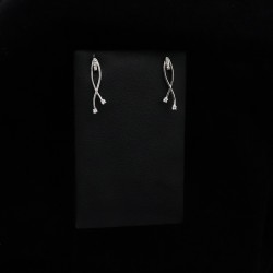 pendant white gold earrings