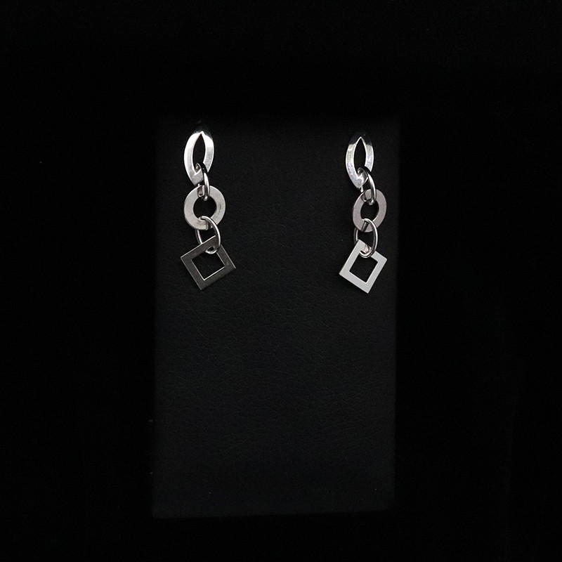 pendant white gold earrings