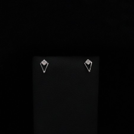 σκουλαρικια λευκοχρυσα με ζιργκον