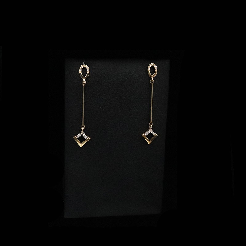 gold pendant earrings