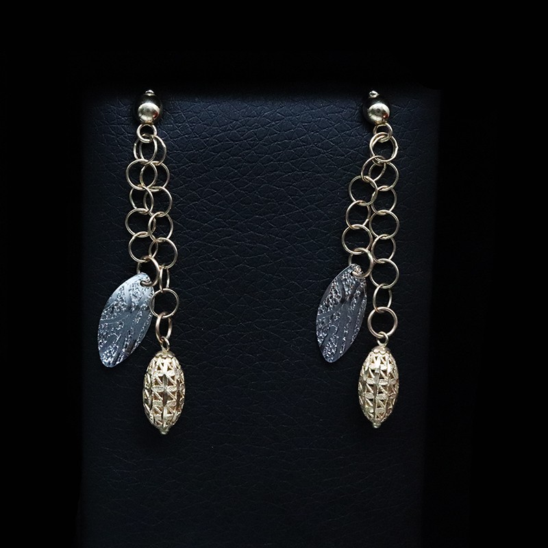 gold pendant earrings