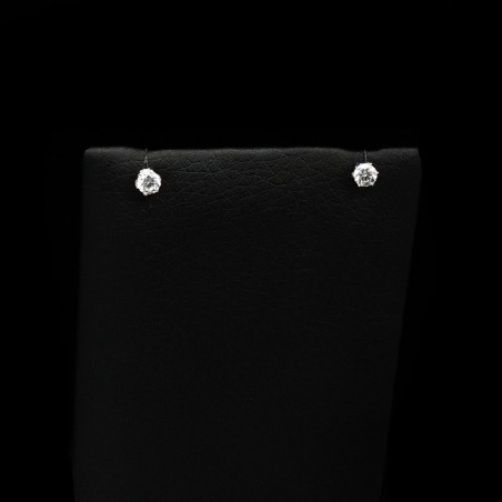 λευκοχρυσα σκουλαρικια με ζιργκον