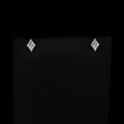 λευκοχρυσα σκουλαρικια σε σχημα ρομβου 2