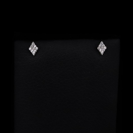 λευκοχρυσα σκουλαρικια σε σχημα ρομβου