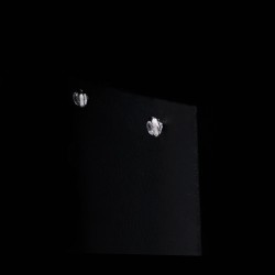 White gold earrings with zircon stones 2