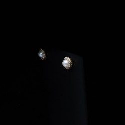 white gold earrings with zircon stones 2