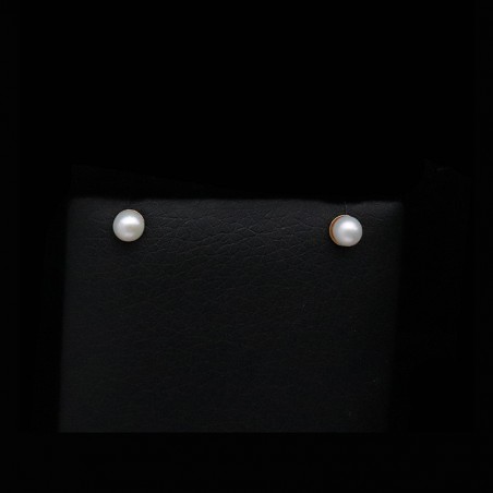 σκουλαρικια χρυσα με μαργαριταρι