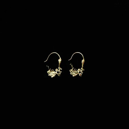 gold leaf earrings