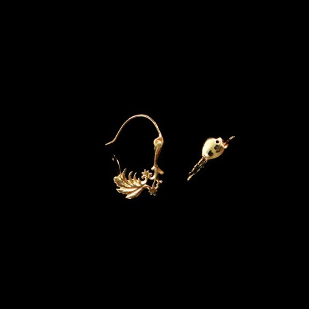 gold leaf earrings