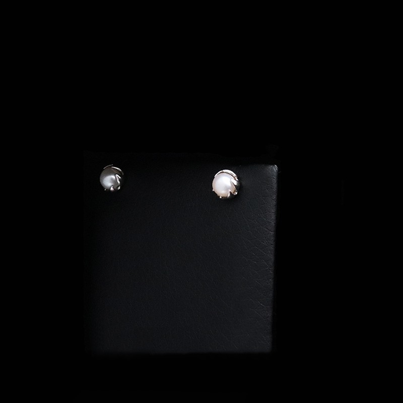 λευκοχρυσα σκουλαρικια με μαργαριταρι