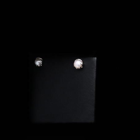 λευκοχρυσα σκουλαρικια με μαργαριταρι