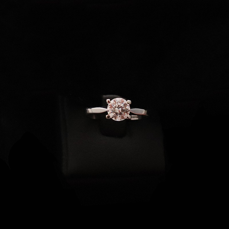 λευκοχρυσο μονοπετρο με ζιργκον