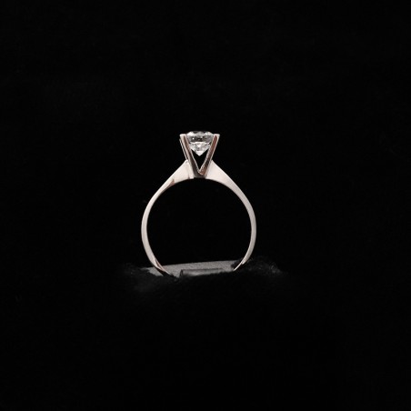 λευκοχρυσο μονοπετρο με ζιργκον