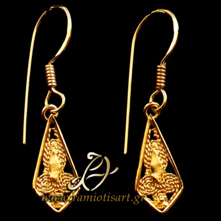 silver earrings design from traditional euboean earrings