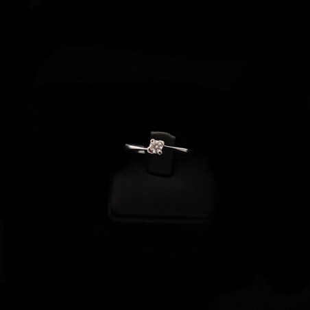 λευκοχρυσο μονοπετρο με ζιργκον