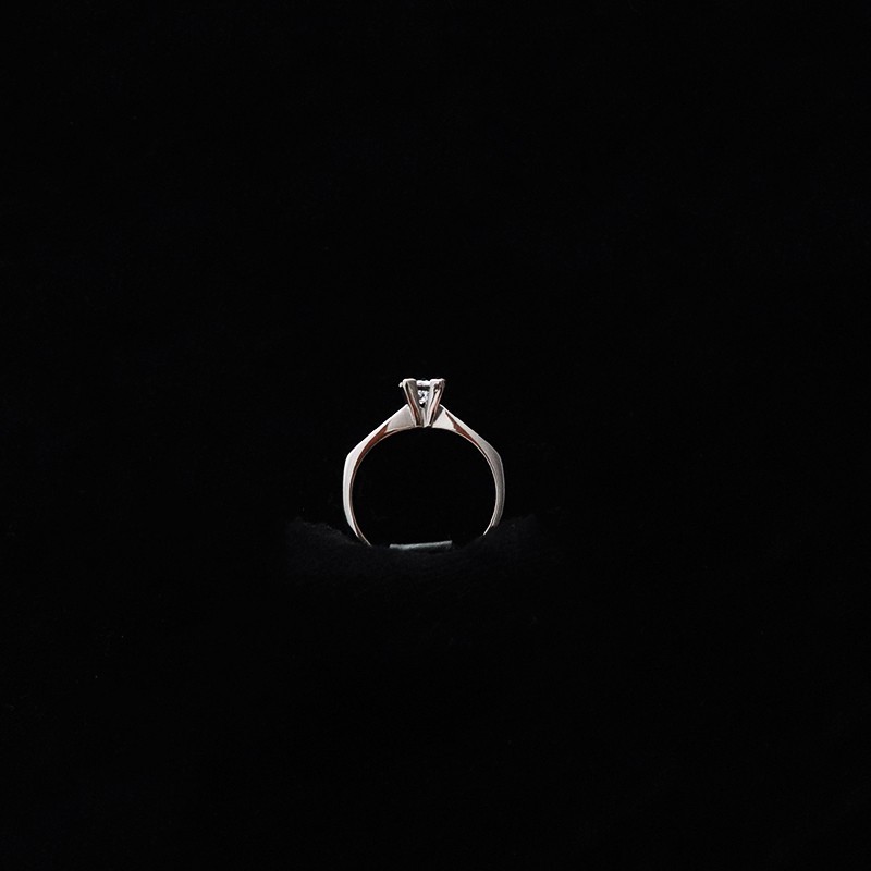 white gold monolith with zircon