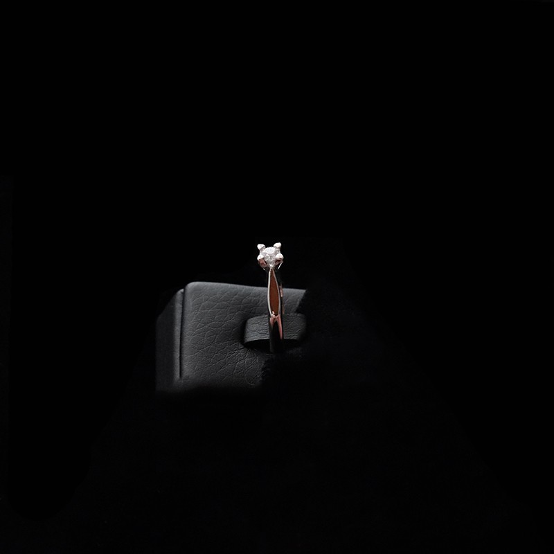 white gold monolith with zircon