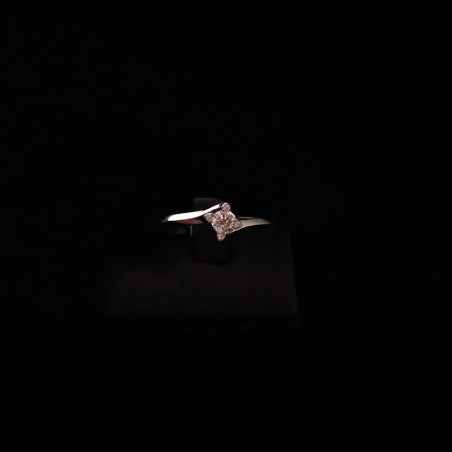 λευκοχρυσο μονοπετρο με ζιργκον