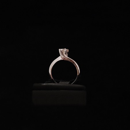 λευκοχρυσο μονοπετρο με ζιργκον