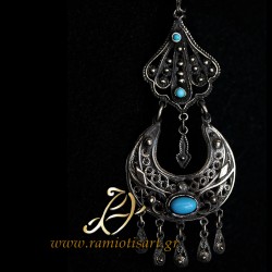 chandelier earrings very long turquoise stones 2