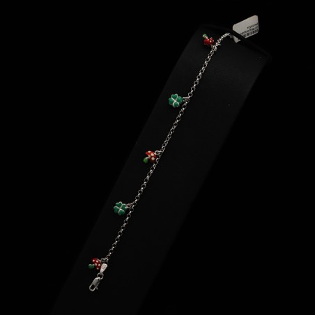 white gold bracelet with shamrocks