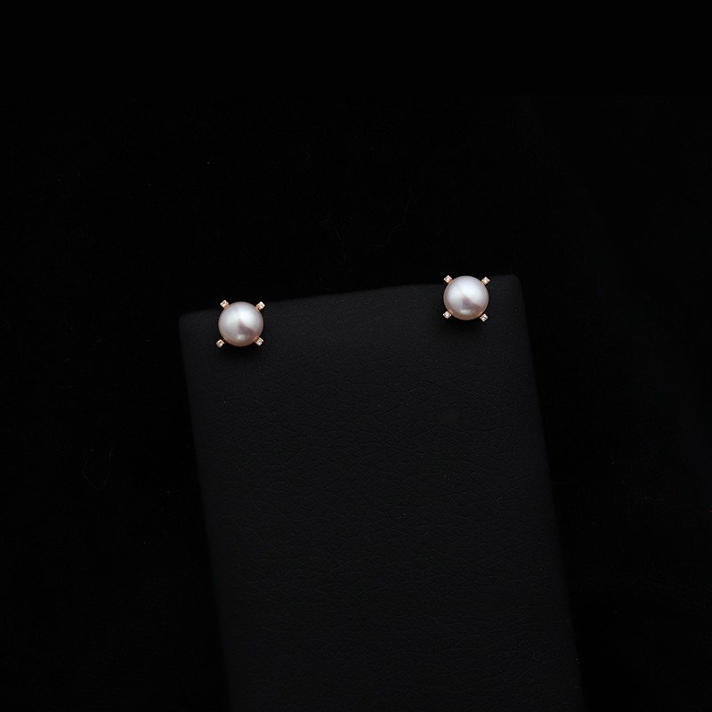 gold earrings with cubic zirconia