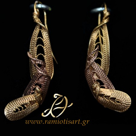 silver modern earrings goldplated rose-goldplated dali collection