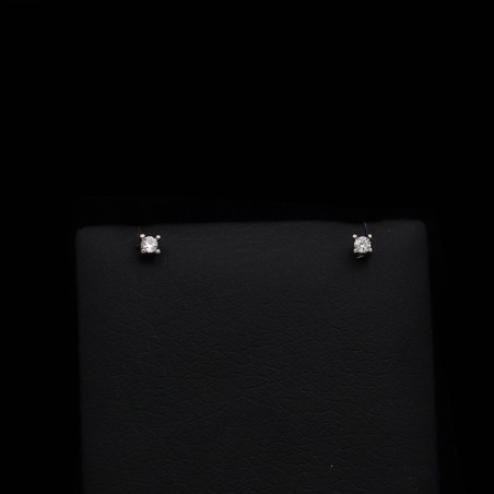 gold earrings with cubic zirconia