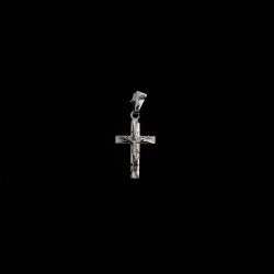 silver cross with Jesus Christ