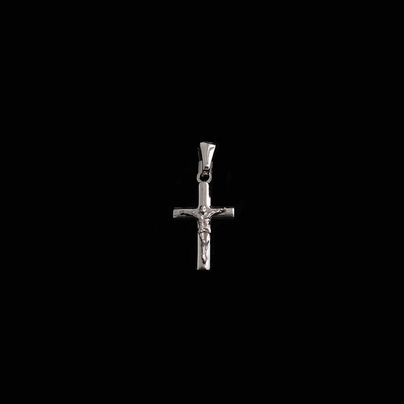 silver cross with Jesus Christ