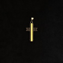 steel cross in black-gold