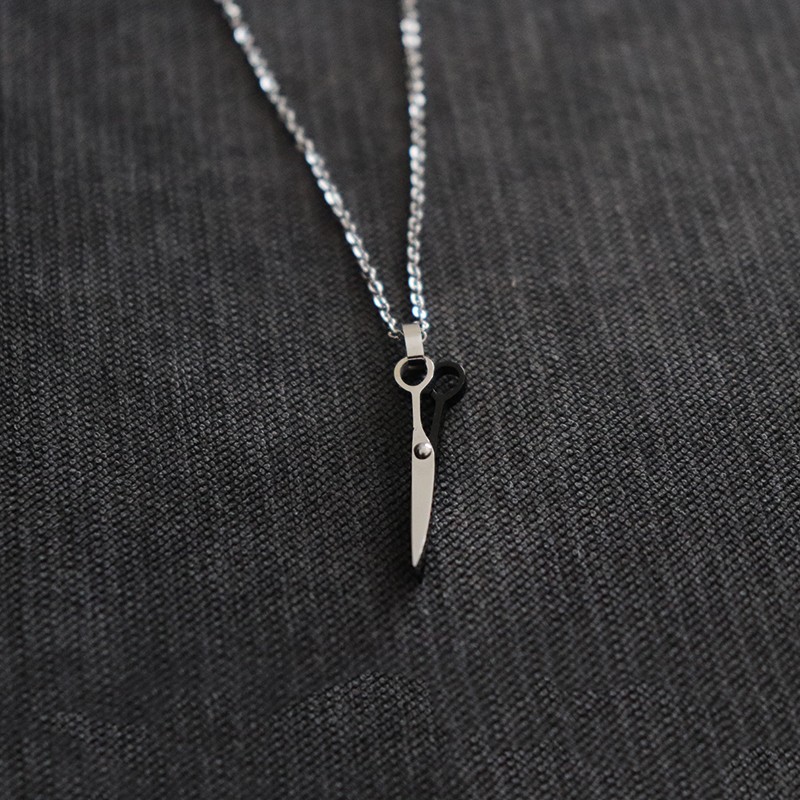 κολιε ασημι ψαλιδι