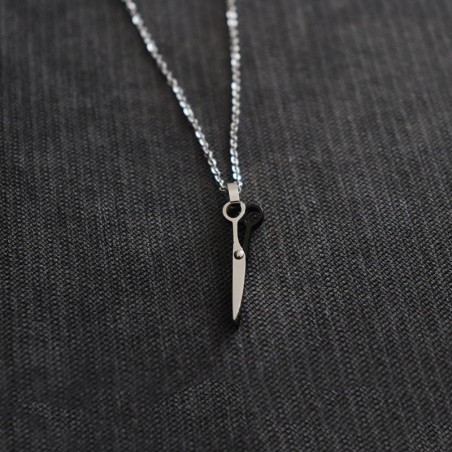 κολιε ασημι ψαλιδι