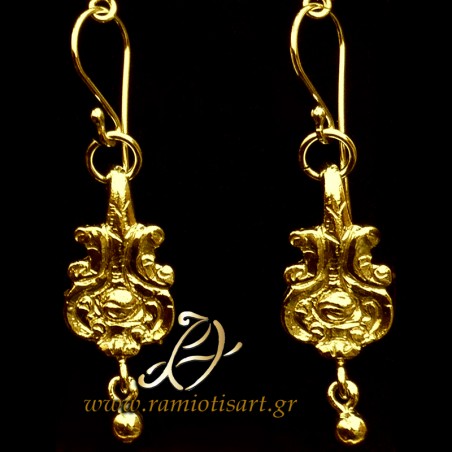 earrings ancient Greece anthourion design traditional Greek