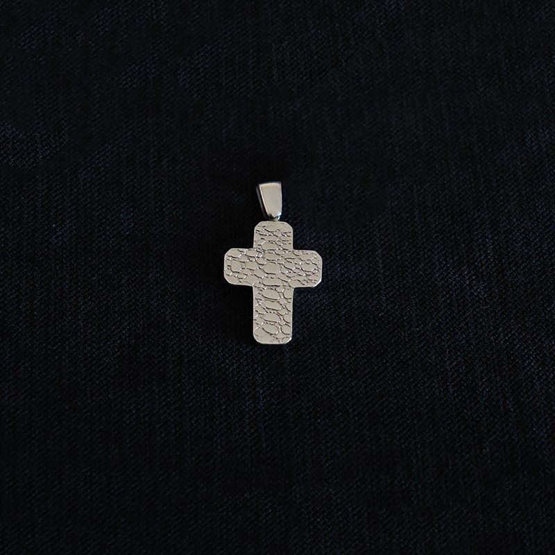 silver forged cross