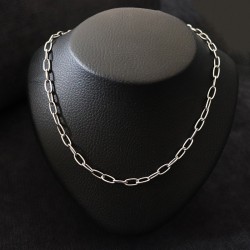 ασημι αλυσιδα λαιμου ανδρικη με κρικους